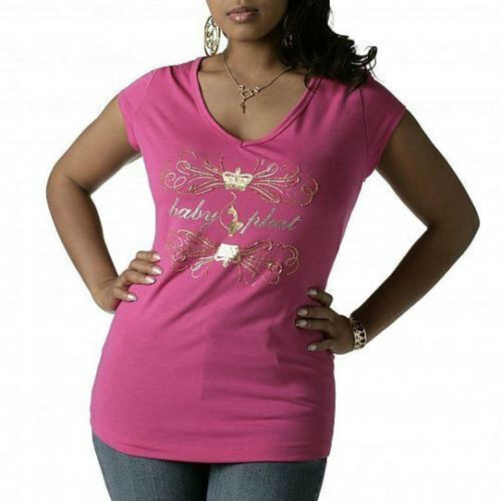 NEW Baby phat rhinestone Y2K 00's shirt 1X 14 16 PLUS SIZE